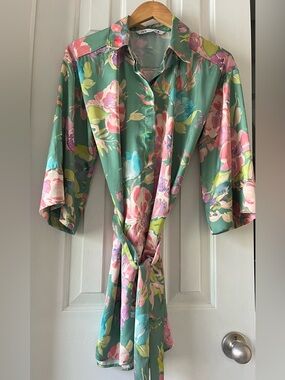 Green Mini Dress Zara